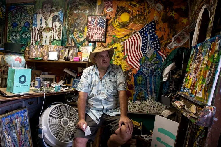 “I’m a hippie, a real hippie,” artist Harold T. Lash says. “It’s about peace and love, since I was born.”