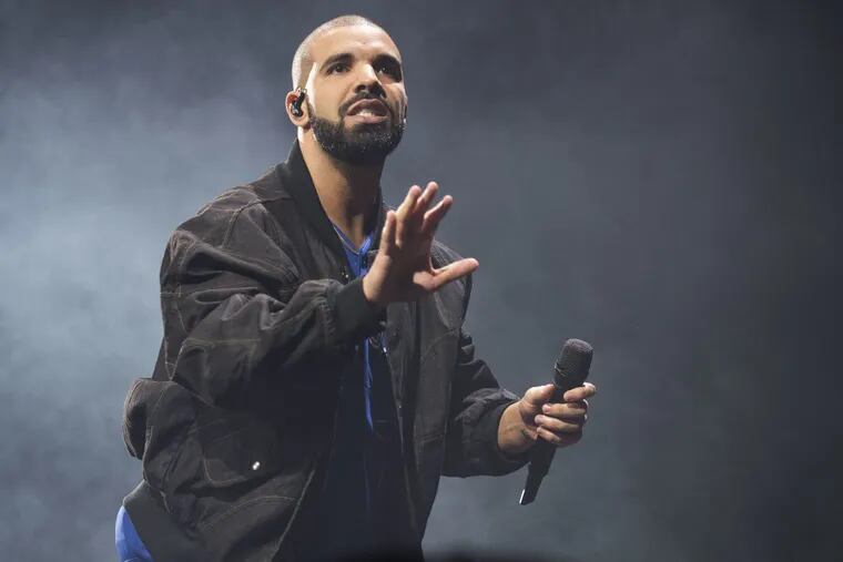 In this Oct. 8, 2016 file photo, Drake performs on stage in Toronto, Canada.