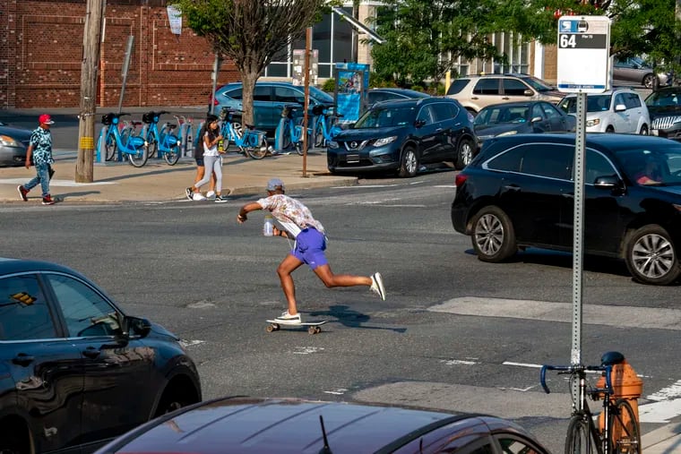 The scene at 11th Street and Washington Avenue in July, where work to address congestion and pedestrian safety issues should have already been underway.