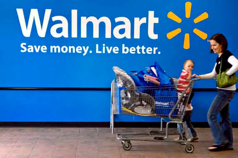 Wal-Mart Stores is relaunching its Great Value brand, with a new look and new products to win over more customers like Maren Hufford, shopping with daughters Laney, 1, and Megan, in Rosemead, Calif. Yesterday, the company outlined plans to reformulate hundreds of items in the Great Value brand.