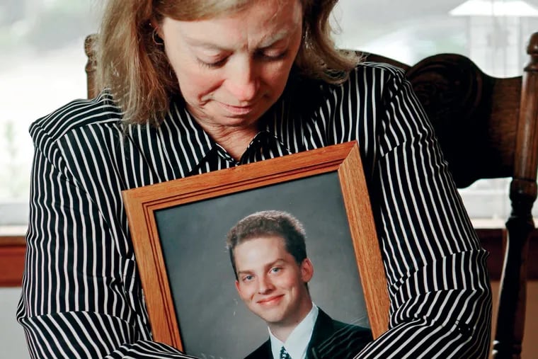 Lana Hollerud’s son, Beau Zabel, was killed in Philadelphia in 2008. A man accused of the killing
goes on trial Monday.