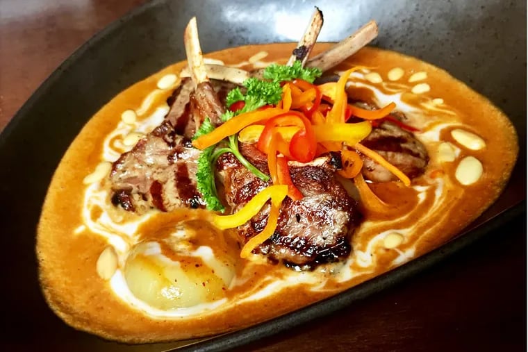 Grilled lamb chops with Massaman curry at Chabaa Thai in Manayunk.