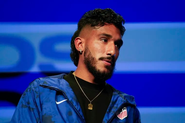 Jesús Ferreira at the U.S. World Cup team announcement in New York on Wednesday.