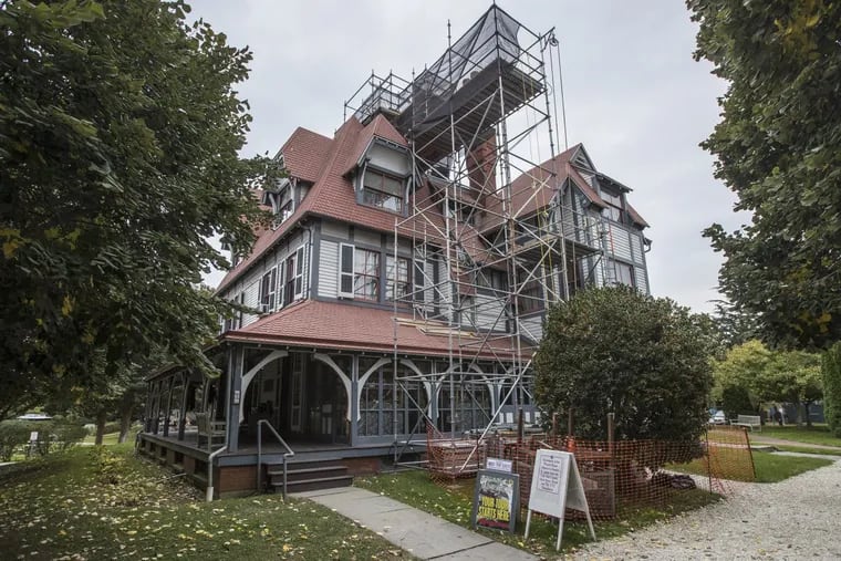 The Emlen Physick Estate in Cape May, which is getting its chimneys repaired.  MICHAEL BRYANT / Staff Photographer