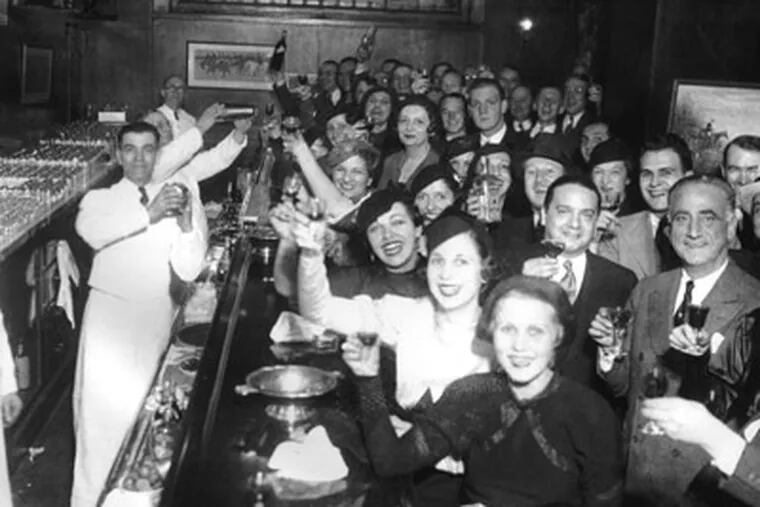 Chicagoans celebrate the repeal of Prohibition at the Congress Hotel on December 8, 1933. One lasting effect of Prohibition: men and women seen drinking together. (John Binder Collection)