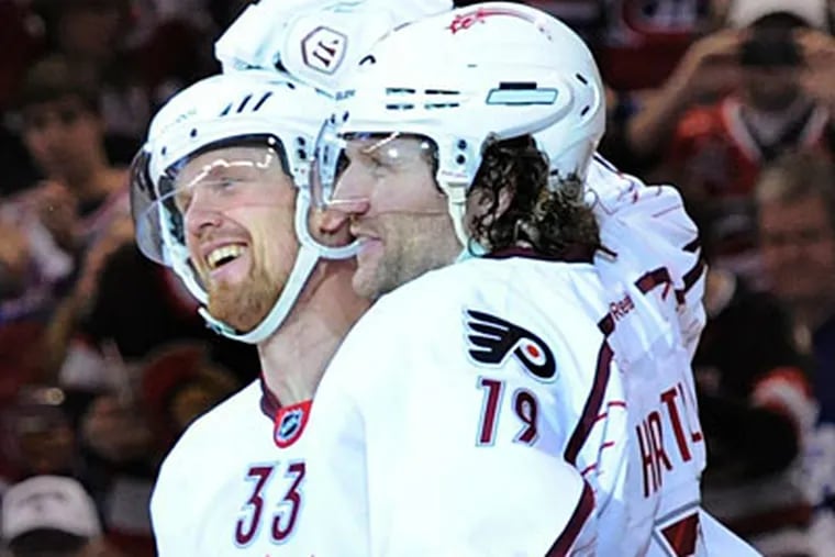 Scott Hartnell tallied two assists for Team Alfredsson in the NHL All-Star Game. (Sean Kilpatrick/The Canadian Press/AP)