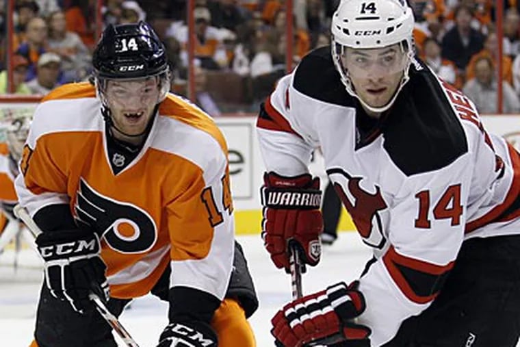 Game 1 between the Flyers and Devils starts at 3 p.m. on Sunday at the Wells Fargo Center. (Yong Kim/Staff file photo)