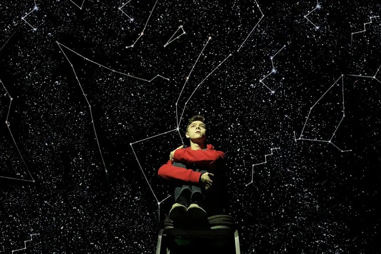 Austin Nedrow in “The Curious Incident of the Dog in the Night-Time,” through April 28 at the Walnut Street Theatre.