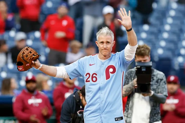 Chase Utley was in town this week to promote the upcoming London Series in June between the Phillies and Mets.