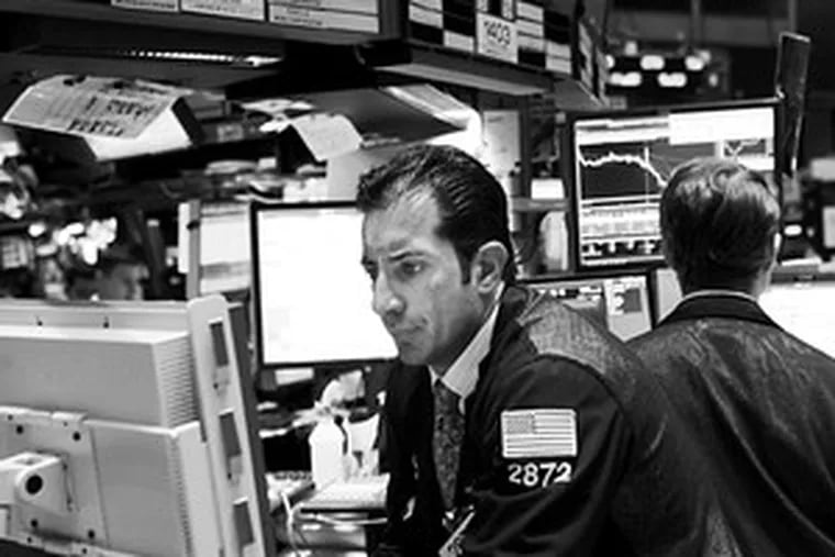 Chris Kalodis on the floor of the New York Stock Exchange. Pharma is no longer a safe place in a volatile market.