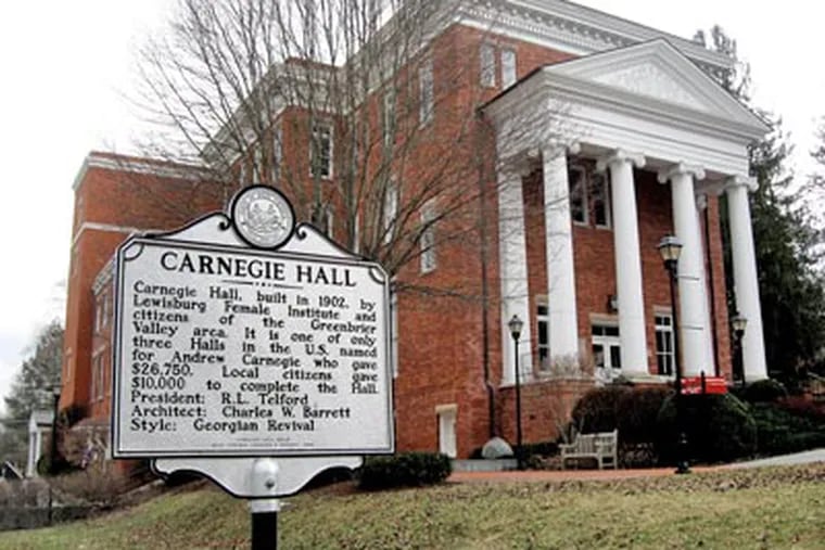 The iconic Carnegie Hall, in Lewisburg, W.Va. (Photo by Valerie Reed)