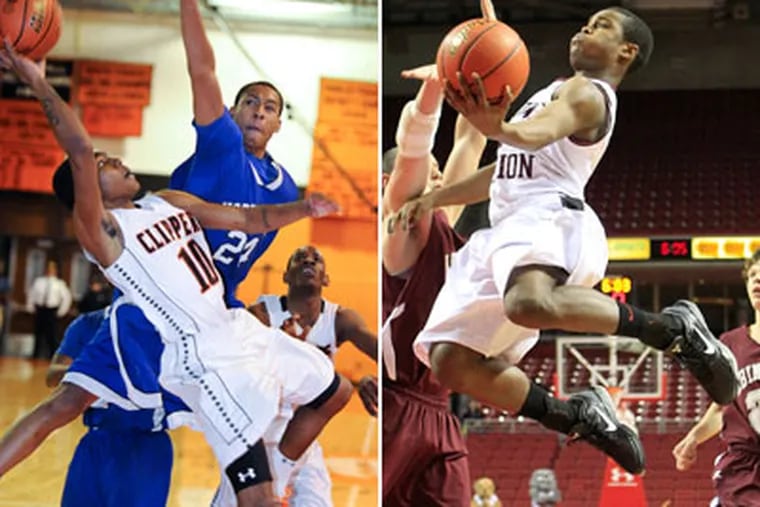 Lower Merion and Chester will clash for the PIAA District 1 Class AAAA boys' hoops championship at 9 p.m. Friday. (Staff Photos)