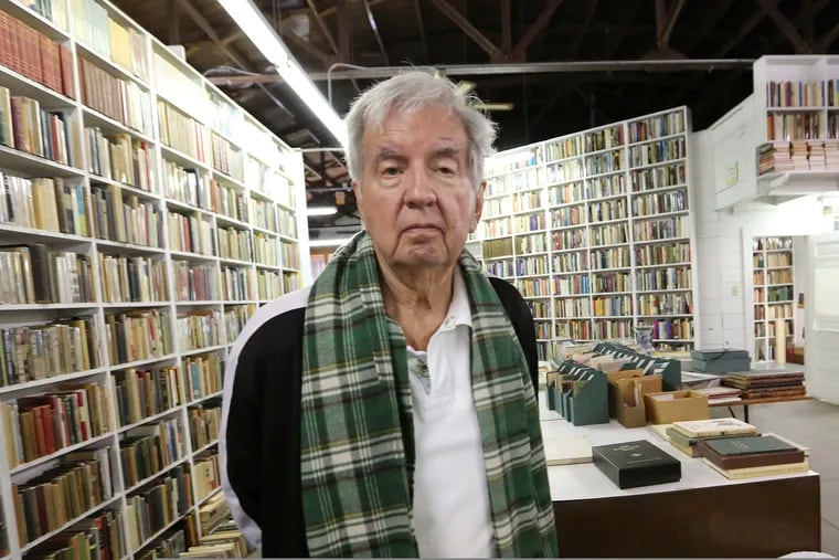 In this April 2014 photo, Pulitzer Prize-winning author Larry McMurtry posed at his book store in Archer City, Texas.