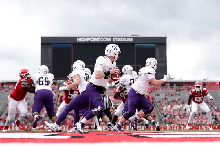 Northwestern quarterback Clayton Thorson (18), here passing against Rutgers, has to transition to a backup role after four years as a starter in college.