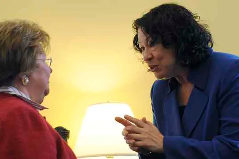 High-court nominee Sonia Sotomayor (right) with Sen. Barbara Mikulski (D., Md.) this month. Sen. Charles Grassley (R., Iowa) found her &quot;much friendlier . . . less aggressive&quot; than he expected.