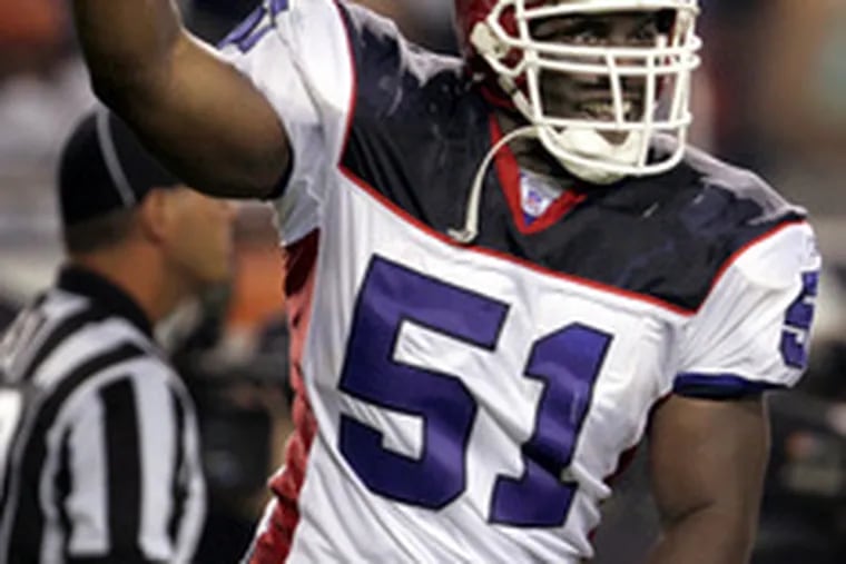 Linebacker Takeo Spikes will bring fiery leadership to Eagles.