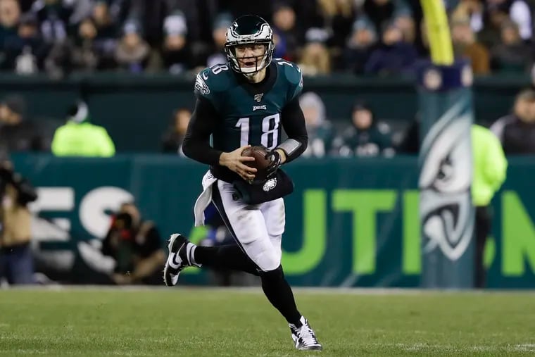 Josh McCown playing for the Eagles in last January's playoff game against the Seahawks.