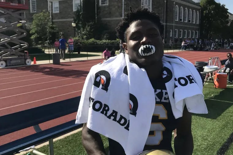 Edward Saydee became Penn Charter's all-time leading rusher on Saturday.