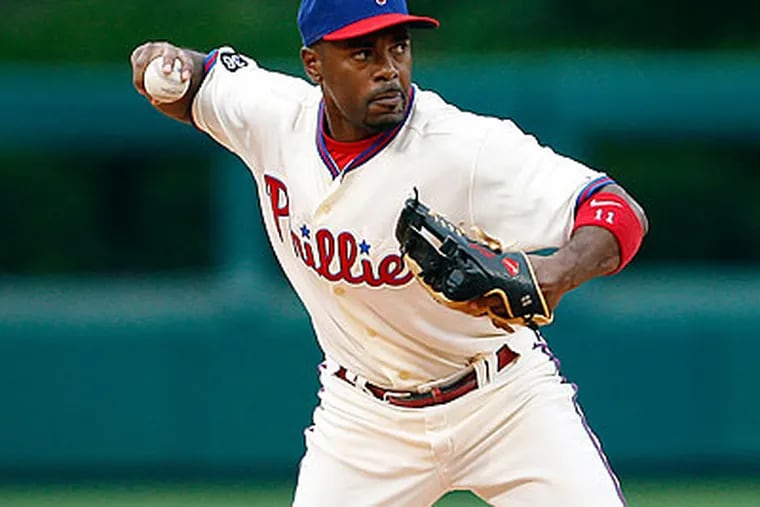 Jimmy Rollins pronounced himself satisfied with his progress after last night's game. (David Maialetti/Staff file photo)