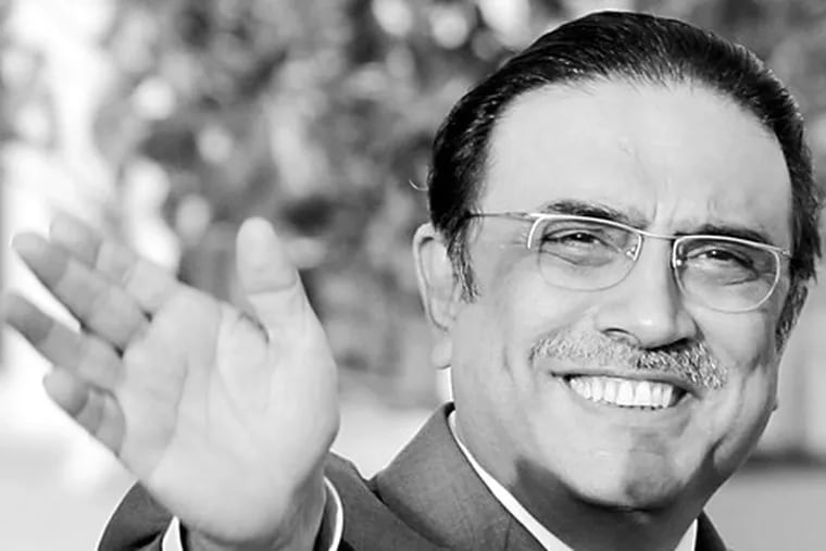 Pakistani President Asif Ali Zardari waved to media in Istanbul, Turkey, earlier this month. He was interviewed by Larry King recently about the Mumbai, India, attacks and catching Osama bin Laden.
