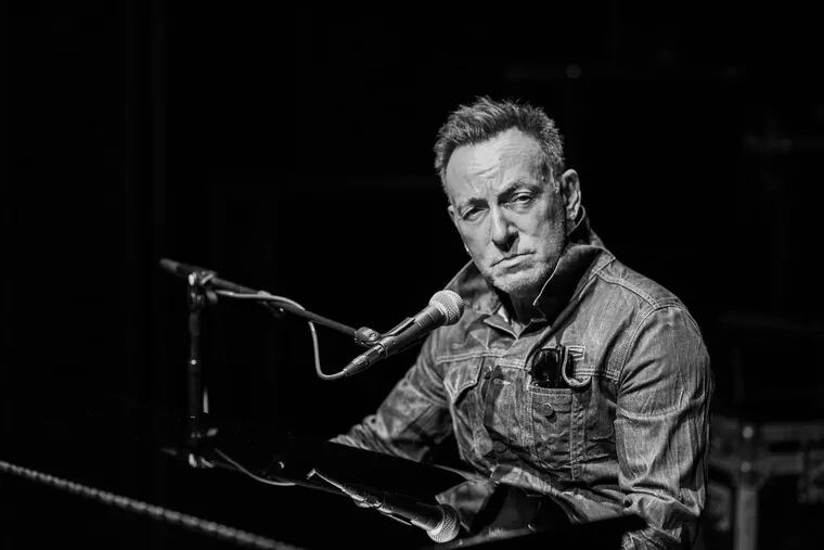 Bruce Springsteen in his one-man show, “Springsteen on Broadway.”