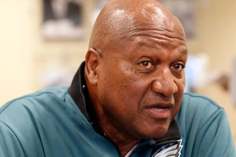 Eagles tight ends coach Ted Williams meets with the media at the NovaCare Complex in South Philadelphia on Thursday, May 23, 2013. (Yong Kim/Staff Photographer)