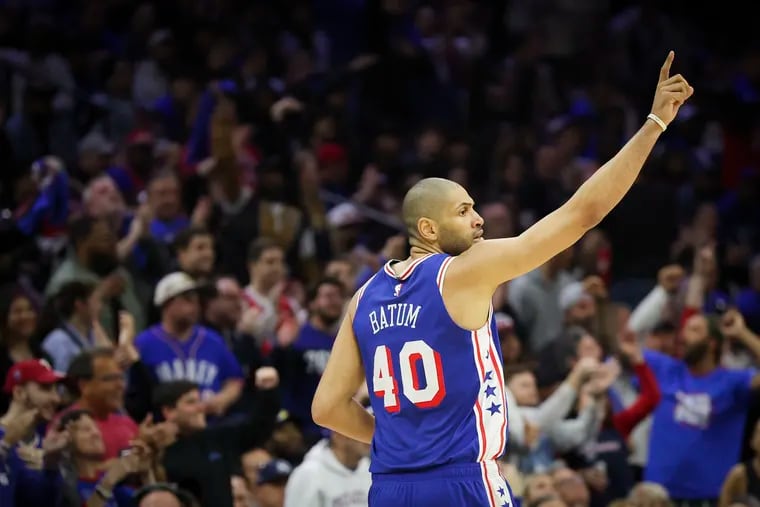 Nico Batum helped sparked a Sixers comeback victory against the Heat, scoring 17 of his 20 points in the second half.
