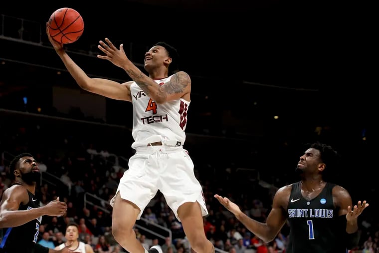 Virginia Tech guard Nickeil Alexander-Walker (4) was one of many draft prospects the Sixers saw workout on Tuesday.