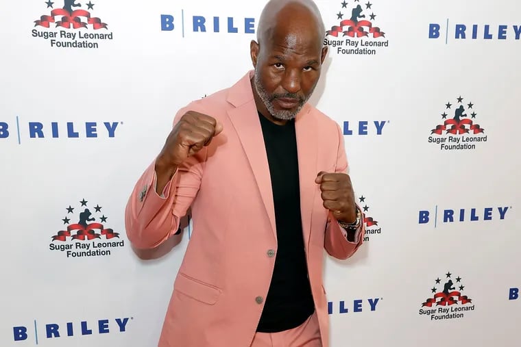 Bernard Hopkins, now 58, at a Sugar Ray Leonard Foundation charity boxing event in Beverly Hills, Calif., in May 2022.