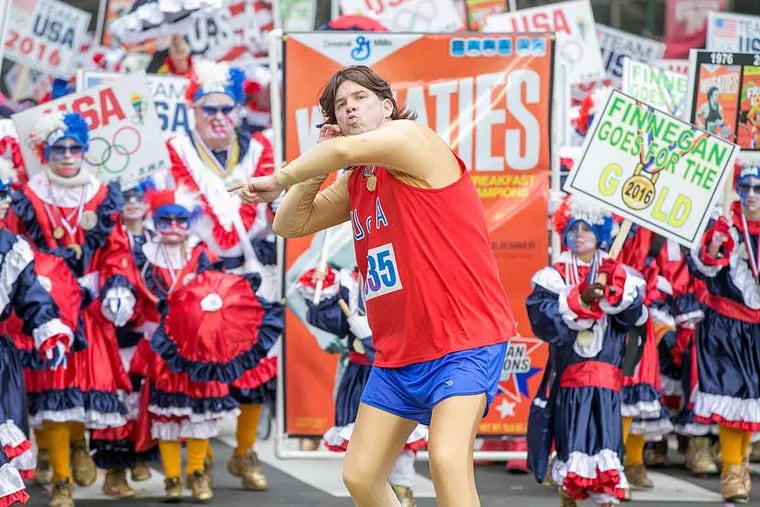 The Finnegan New Year’s Brigade’s performance centered on Bruce Jenner’s transition to Caitlyn, and featured Wheaties and Froot Loops boxes.