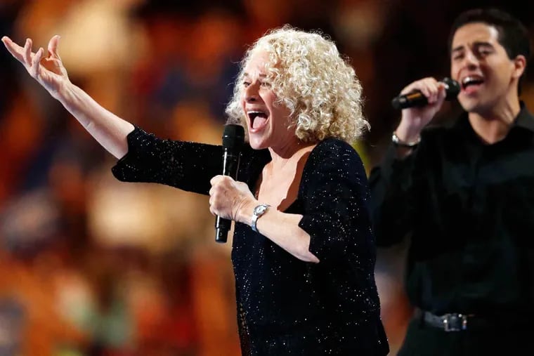 Carole King performed “You’ve Got a Friend.” Later, Katy Perry performed tunes of more recent vintage as the stars continued to take the stage in support of Hillary Clinton.