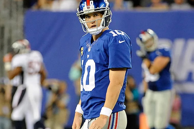 New York Giants quarterback Eli Manning. (Bill Kostroun/AP file photo)
