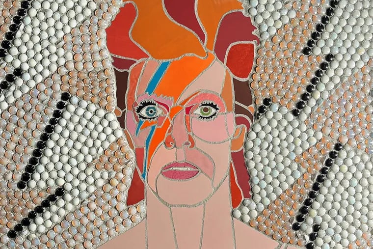 David Bowie artwork by Jonathan Mandell in the David Bowie Pop-Up Gallery and Art Sale that will be part of the Bowie Bash at the National Liberty Museum on Jan. 5 as part of Philly Loves Bowie Week.