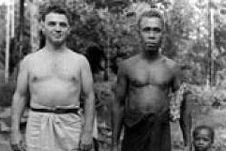 Ward H. Goodenough (left), doing field work in Melanesia in the early 1950s.