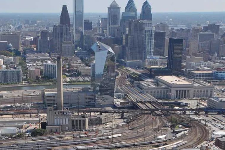 Within 1/4 mile of 30th Street Station, Brandywine Realty Trust and Drexel University propose adding over 7 million square feet of office, retail and educational buildings. (Photo from Amtrak's 30th Street Master Plan)