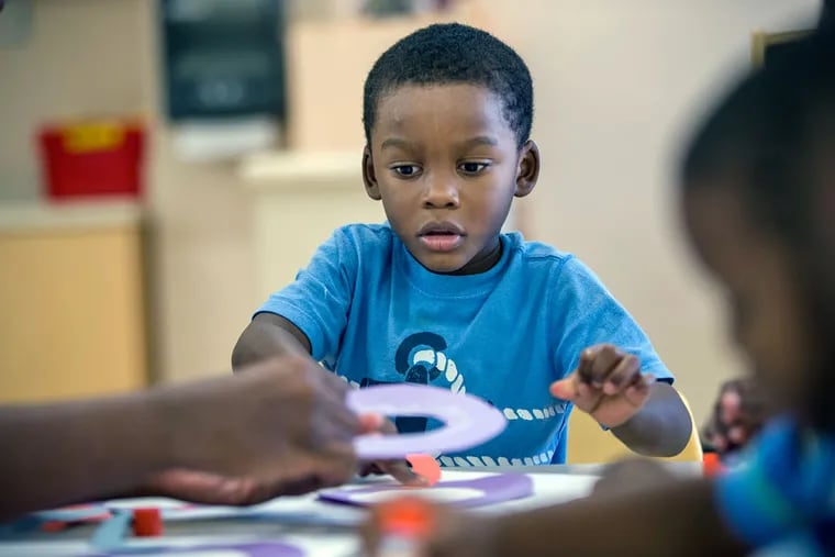 Musa Johnson, 4, is in the pre-K class at Columbia North YMCA.