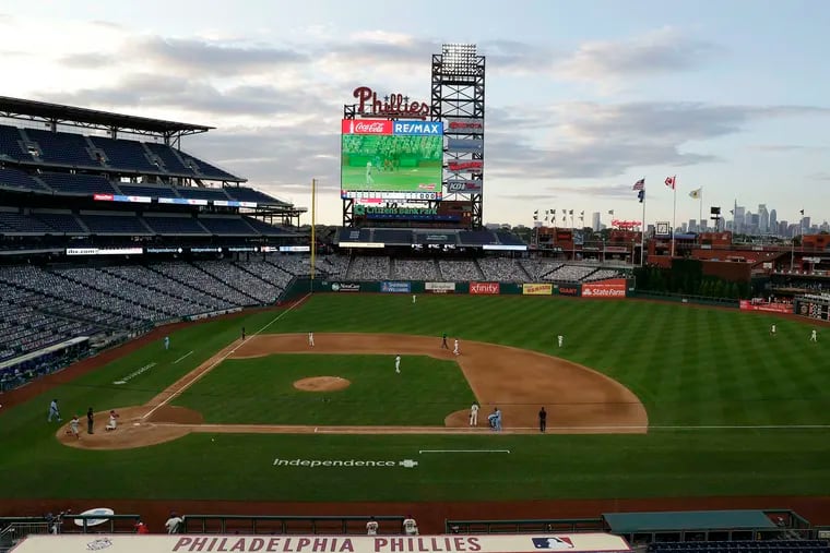 Empty stands at Citizens Bank Park during a Phillies game against the Blue Jays last September. Could fans be there this spring?