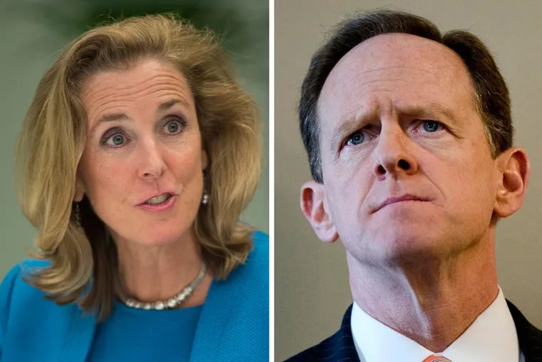 "Pat Toomey has worked to allow suspected terrorists to buy guns in this country and that is just an outrageous position," said Democratic candidate for Senate Katie McGinty, who is challenging Toomey in one of the country's most critical races.