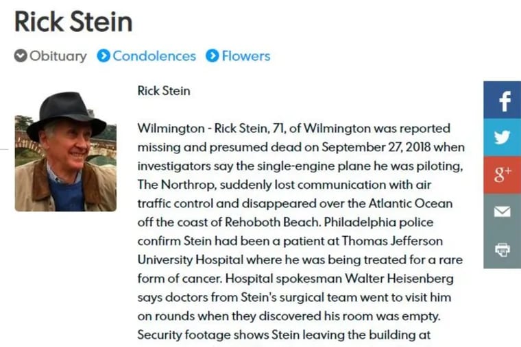 Rick Stein's obituary describes a wild tale.