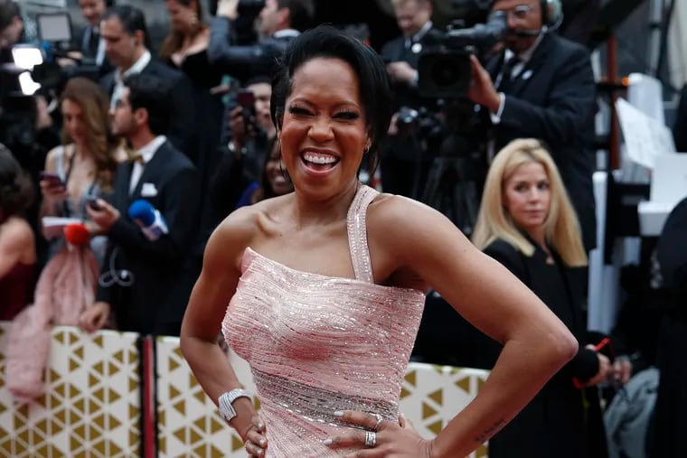 Regina King arrives at the Oscars on Sunday, Feb. 9, 2020, at the Dolby Theatre in Los Angeles. (AP Photo/John Locher)