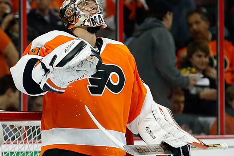 Flyers' Steve Mason practices; Game 2 status unclear