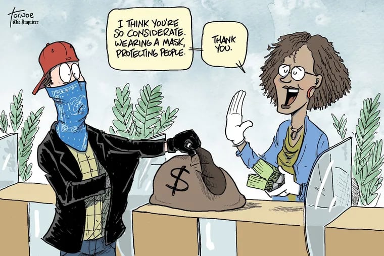 Rob Tornoe's coronavirus cartoon for Friday, April 10.