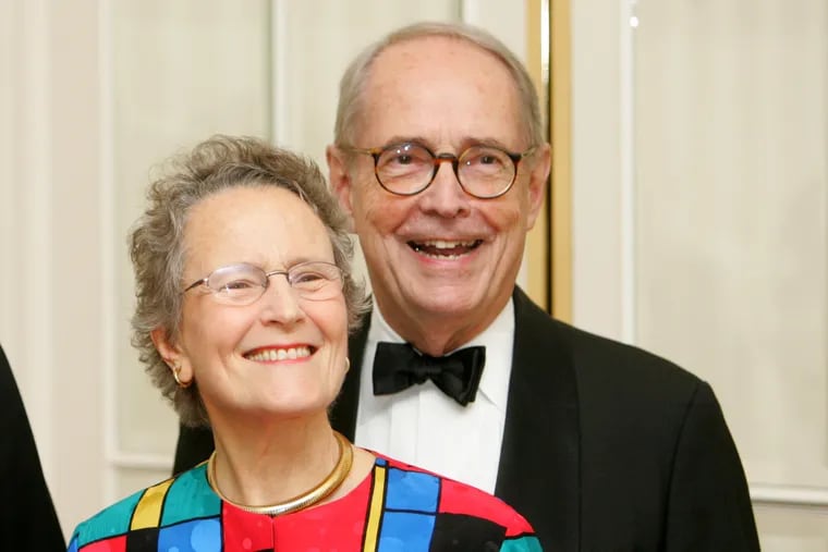 Gov. Dick Thornburgh and wife Ginny attend a reception before the Pennsylvania Society Dinner 110th Annual Dinner dinner 12-13-2008 at the Waldorf-Astoria Hotel Park Avenue and 50th Street New York City.