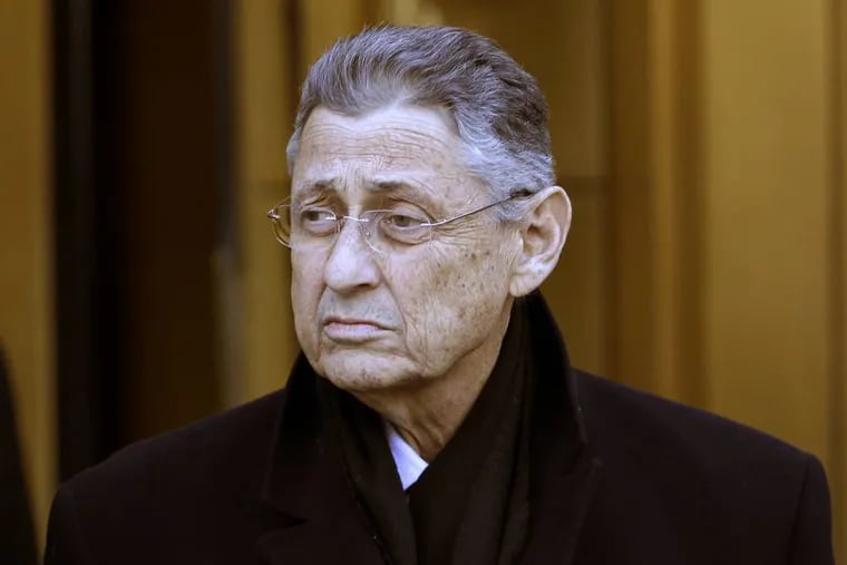 File: Disgraced New York State Assembly Speaker Sheldon Silver leaves a federal courthouse in New York. Silver, who was arrested in January on bribery charges, was indicted on Thursday, Feb. 19, 2015 for extortion, mail and wire fraud under the color of his official duties. (AP Photo/Seth Wenig, File)