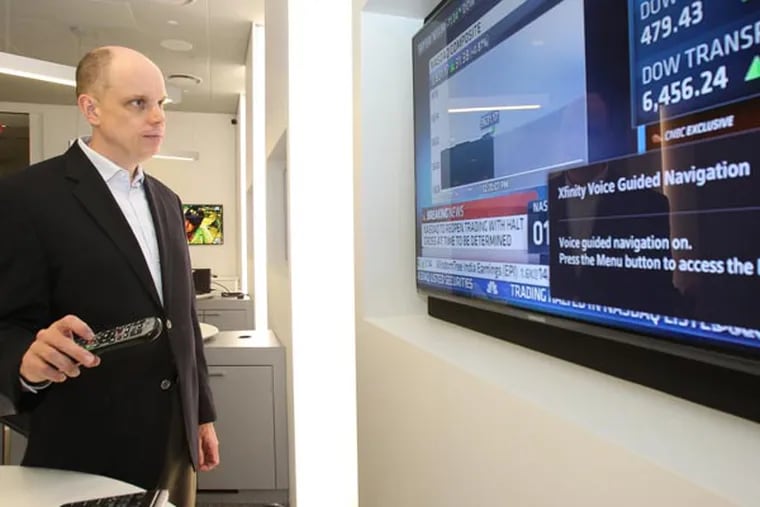 Comcast Corp. has hired a sight-challenged executive, Tom Wlodkowski, Vice President/Accessibility, to develop a "talking TV interface" for the blind and other accessible products for the disabled. The talking TV guide could be out in 2014 as part of X2 channel guide and available for everyone.  ( CHARLES FOX / Staff Photographer )