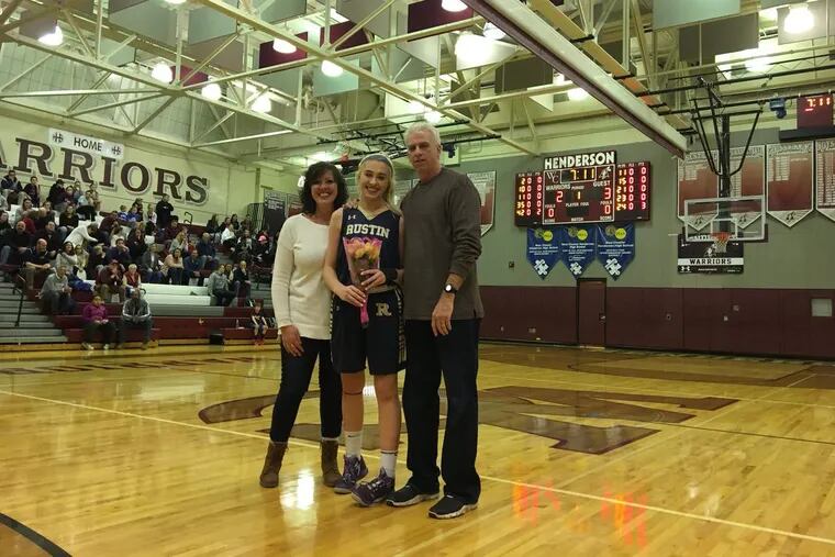 West Chester Rustin’s Maggie O’Hare scored her 1,000th point on Thursday.