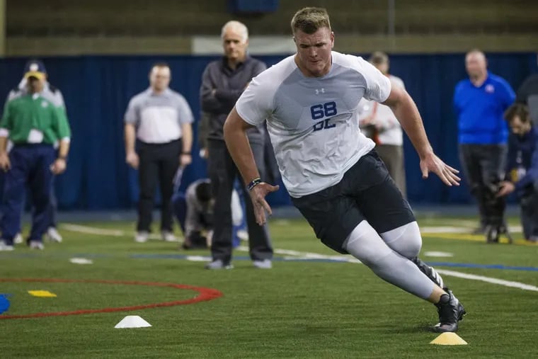 Notre Dame’s Mike McGlinchey is NFL draft analyst Mike Mayock’s top offensive-tackle pick in this month’s draft.