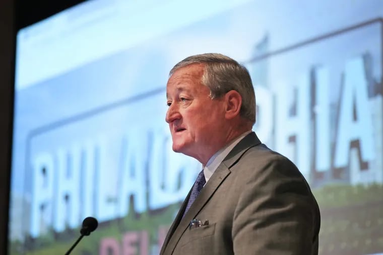 Mayor Kenney speaks Oct. 19 at a gathering hosted by the Chamber of Commerce for Greater Philadelphia to thank the diverse coalition that made the Philadelphia region’s bid for Amazon HQ2 possible.