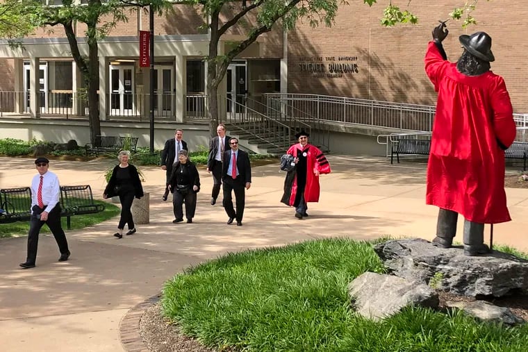 The Class of 2019 were not the only ones dressed up, as the Walt Whitman statue in front to the Rutgers University-Camden Student Center also sported a scarlet gown in May. The school offers a grant that covers up to 100 percent of tuition and fees for some students.