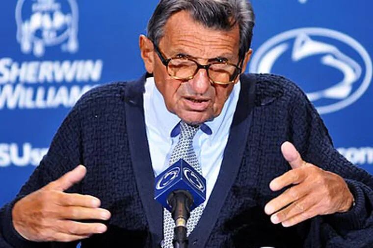 "I want the kids to work hard, then the bowl game becomes a reward," Joe Paterno said. (Pat Little/AP file photo)
